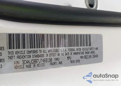 2018 Jeep Compass Latitude Fwd из США, поврежденный, VIN 3C4NJCBB7JT469190